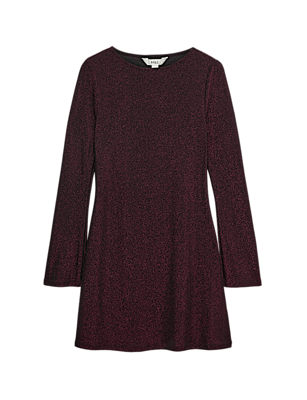 Metallic Mini Shift Dress