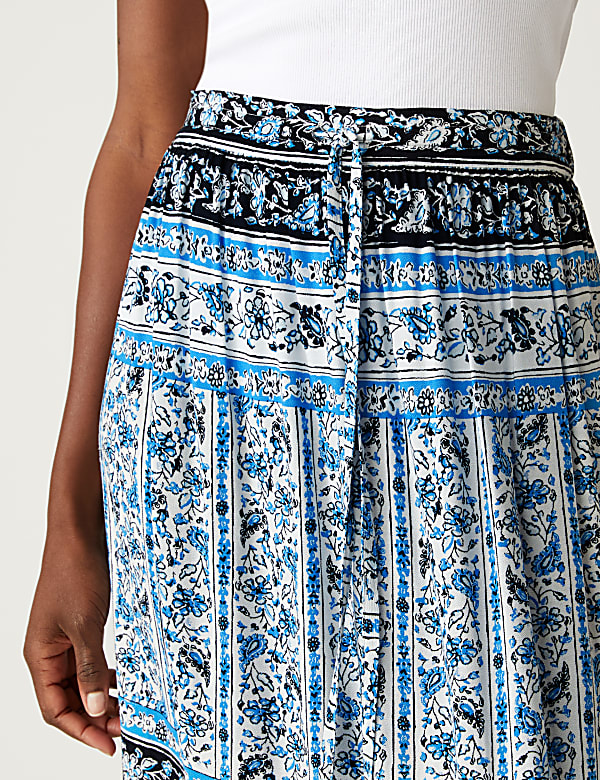 Printed Maxi Tiered Skirt