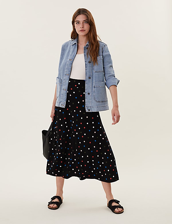 Black skater skirt m&s top