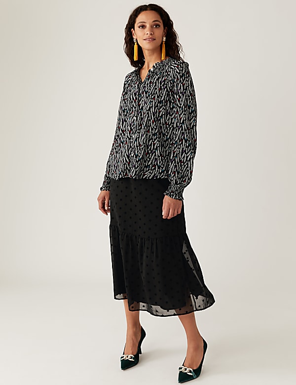 Star Midaxi Tiered Skirt