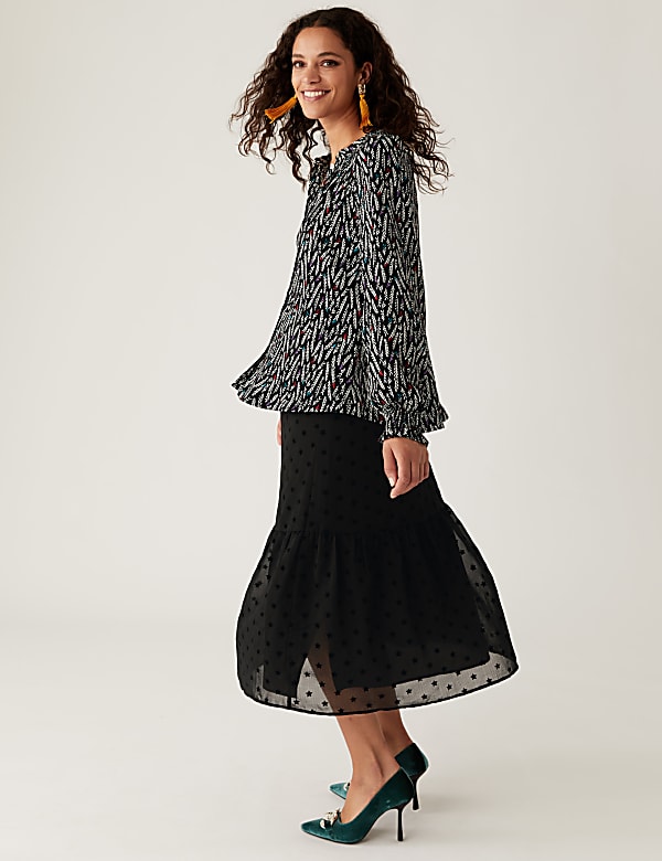 Star Midaxi Tiered Skirt