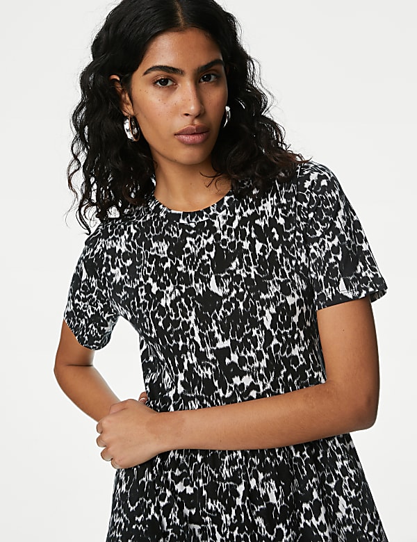 Jersey Animal Print Skater Dress