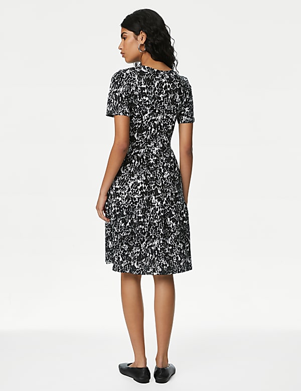 Jersey Animal Print Skater Dress