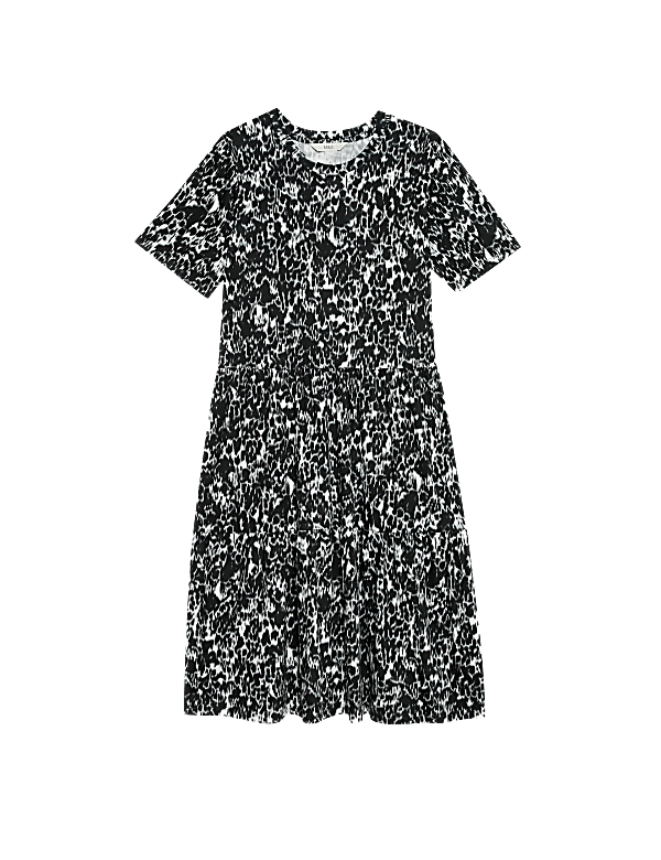 Jersey Animal Print Skater Dress
