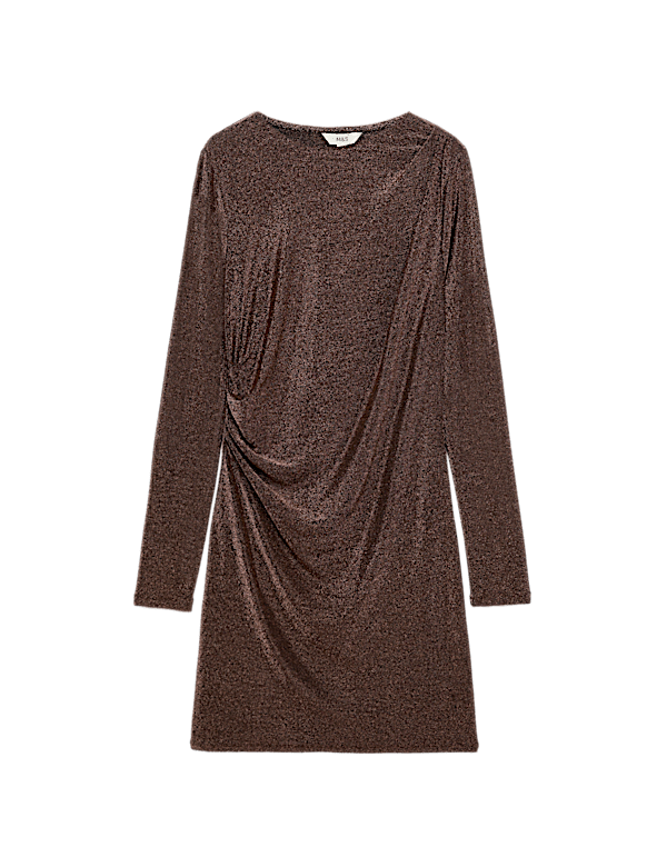 Sparkly Round Neck Mini Column Dress