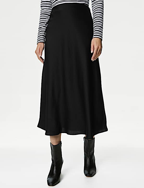 Satin Midaxi Slip Skirt - US