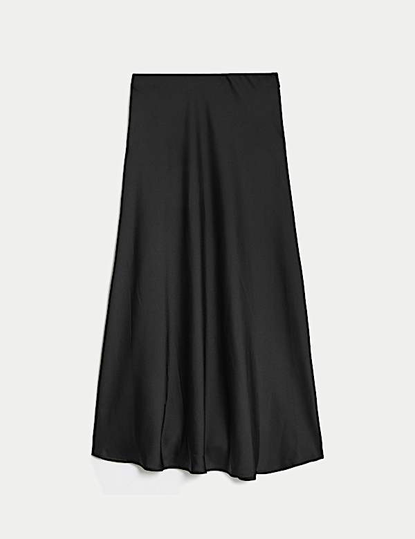 Satin Midaxi Slip Skirt - US