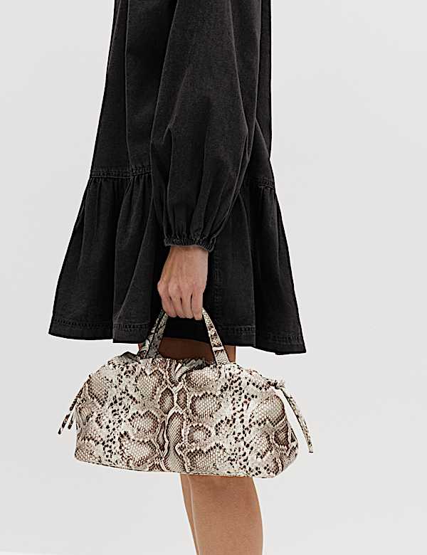 שמלת סמוק ג'ינס באורך מיני מכותנה טהורה - IL