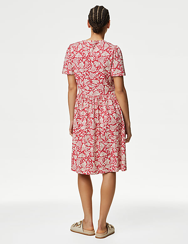 Jersey Knee Length Smock Dress