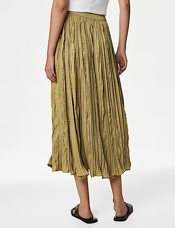 Midi-plooirok met structuur - BE