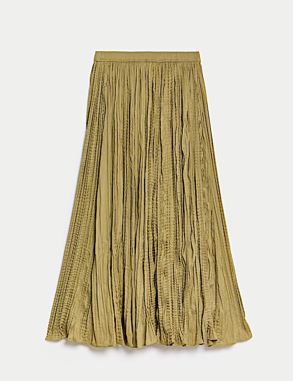 Midi-plooirok met structuur - BE