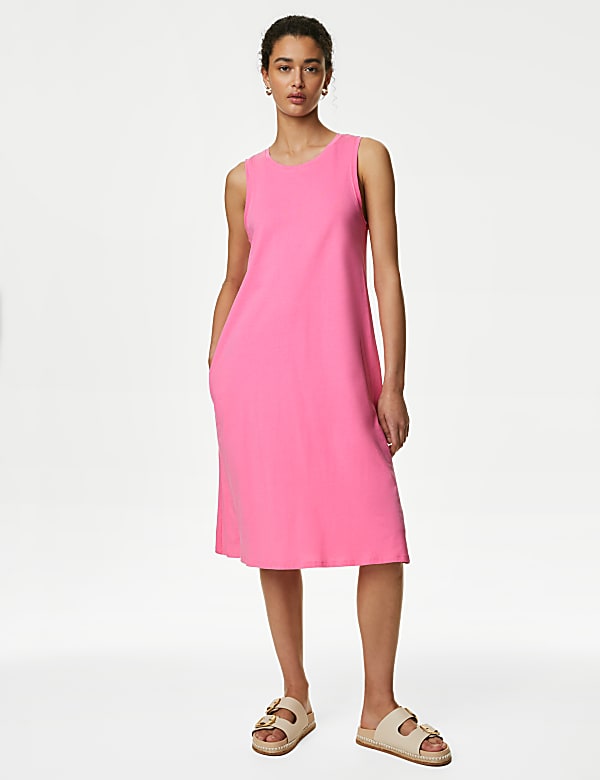 Pure Cotton Mini Smock Dress - AU