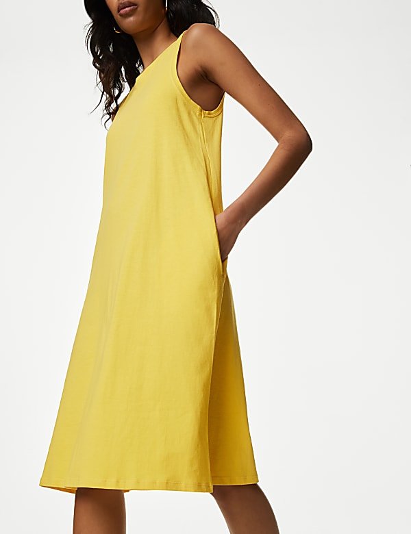 Pure Cotton Mini Smock Dress