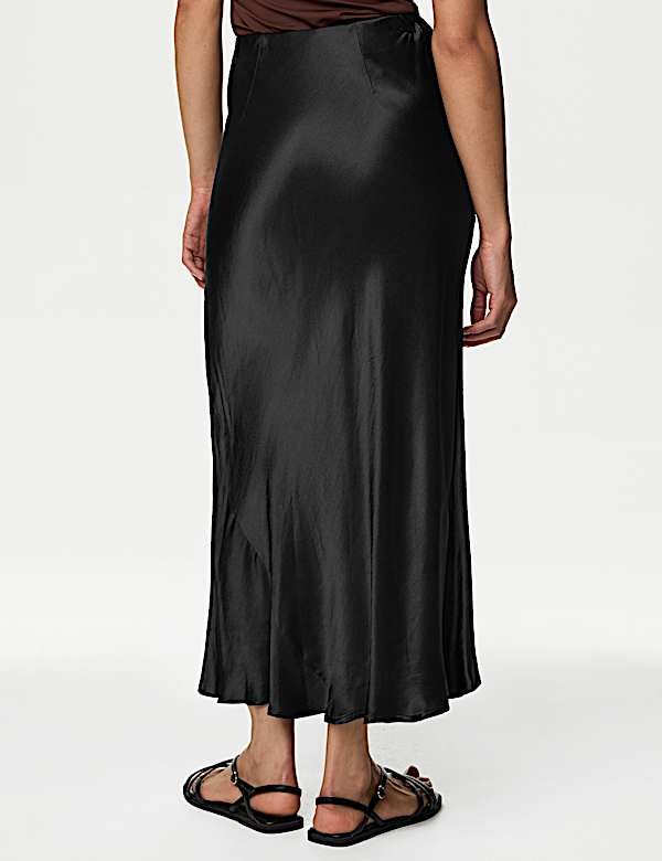 Satin Midaxi Slip Skirt - AT