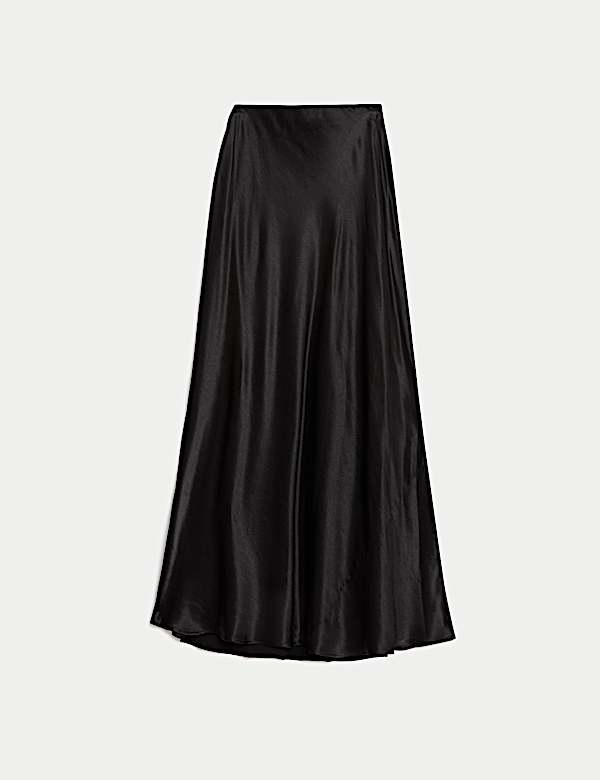 Satin Midaxi Slip Skirt - AT