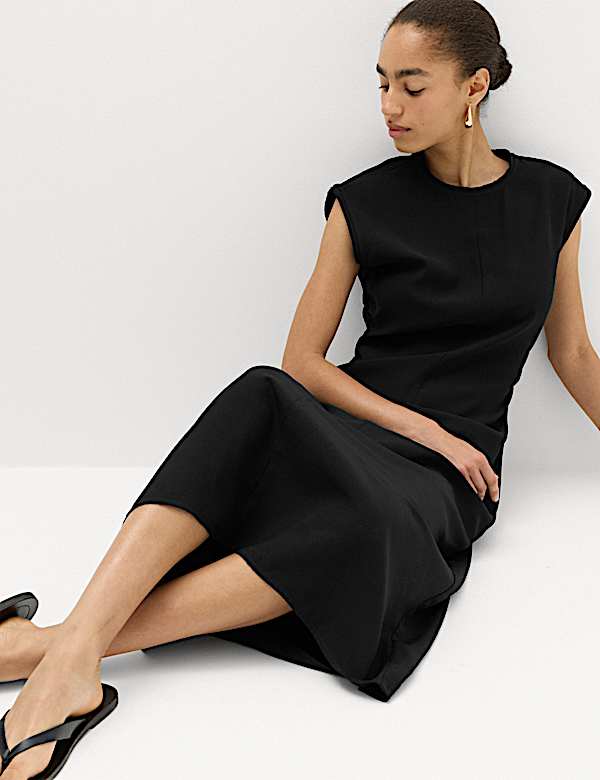 Cinched Midi Column Dress - LU
