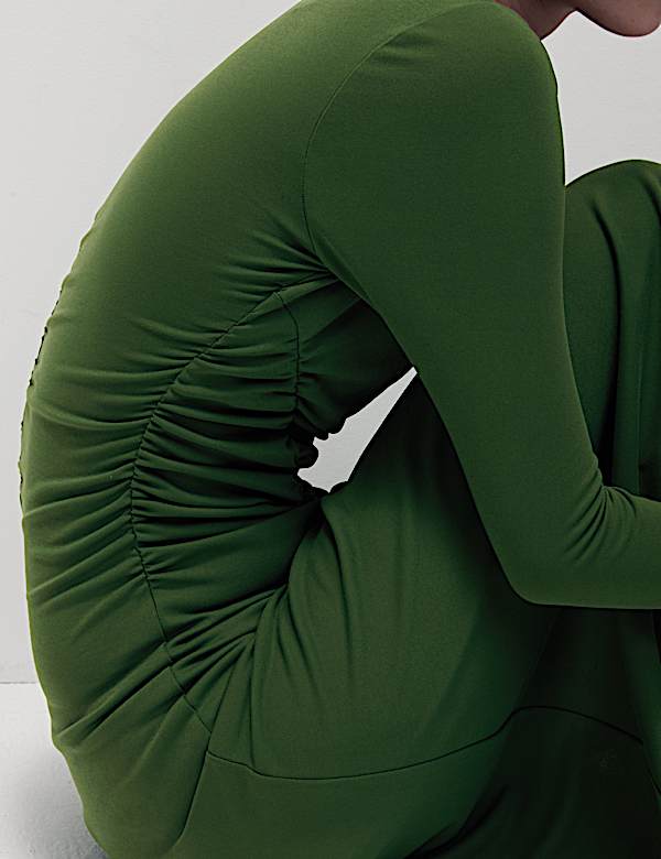 Jersey Round Neck Midaxi Column Dress - ES