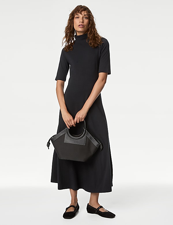 Cotton Rich Midaxi Column Dress - SI