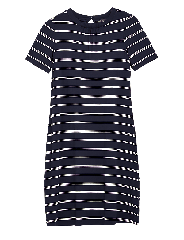 Jersey Striped Swing Dress