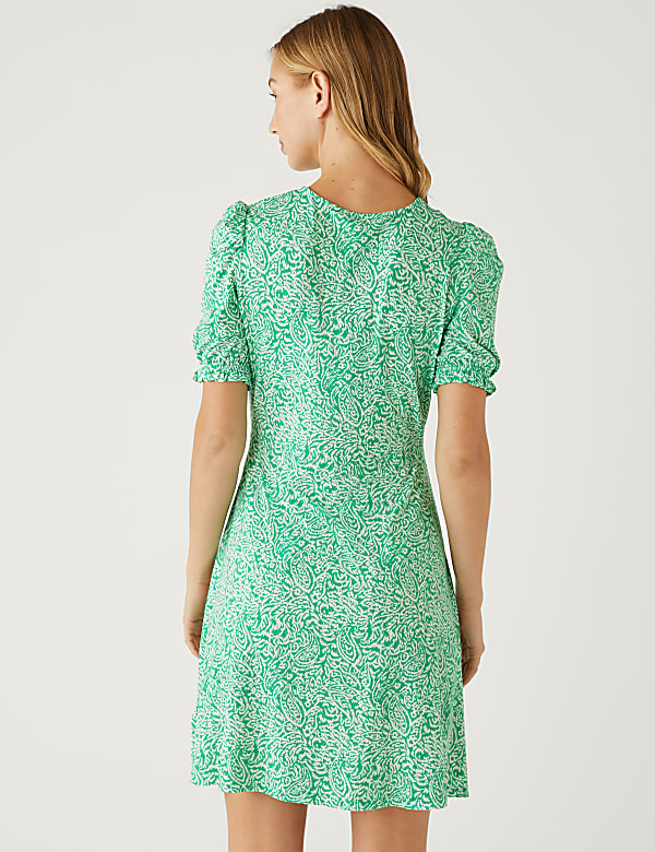 Jersey Printed Mini Skater Dress
