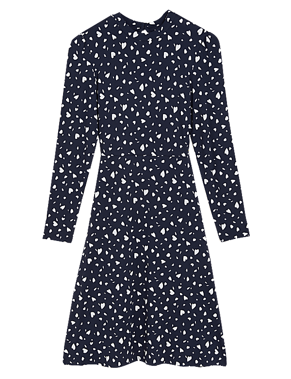Jersey Printed Knee Length Skater Dress