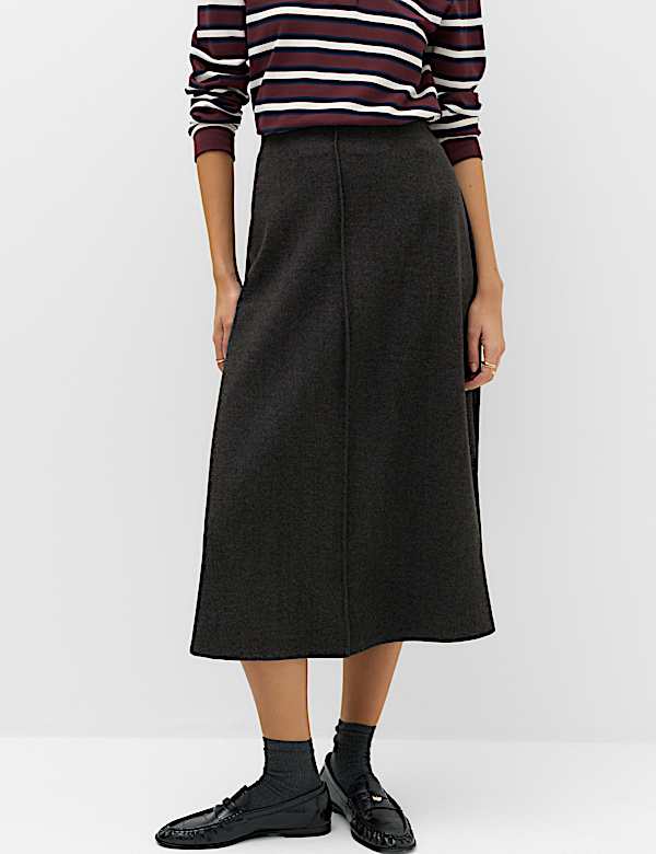 Jersey Midi Circle Skirt - IS