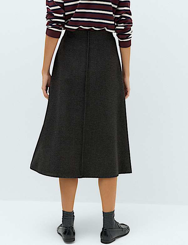 Jersey Midi Circle Skirt - IS