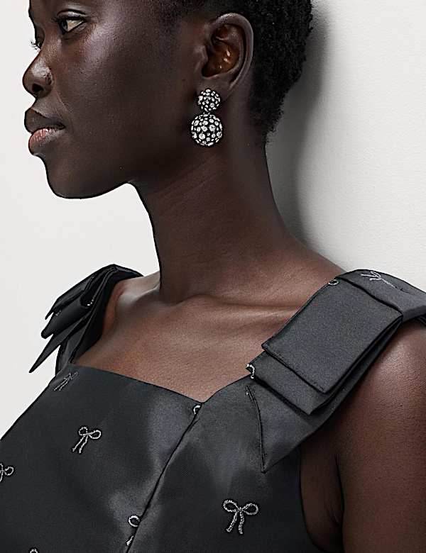 Bow Detail Mini Waisted Dress - TW