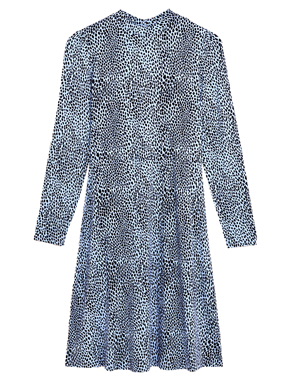 Jersey Printed Knee Length Skater Dress