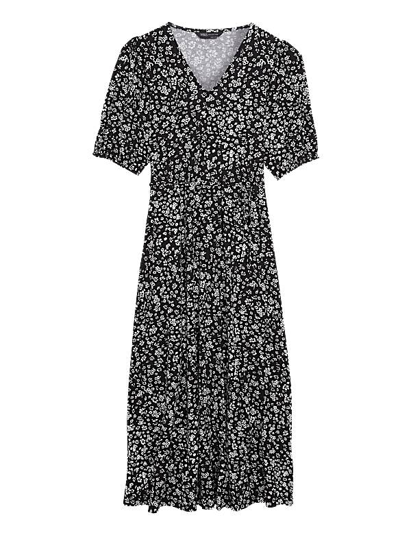 Jersey Animal Print Midi Tea Dress