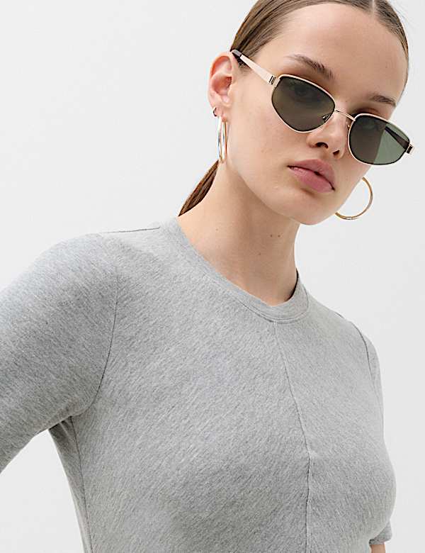 Robe t-shirt mini en jersey ruch&eacute; - LU
