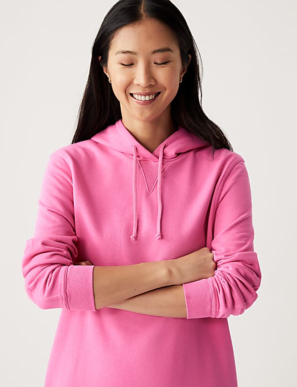 Jersey Hooded Knee Length Jumper Dress