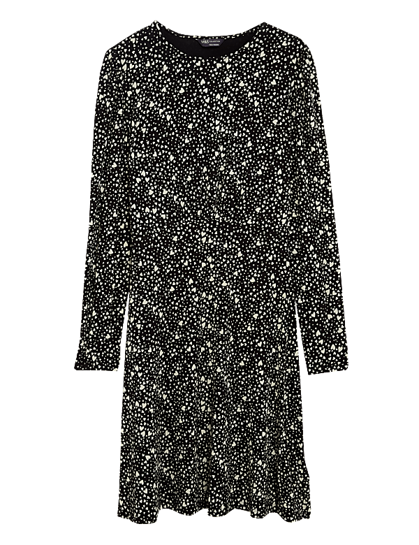 Jersey Printed Mini Skater Dress