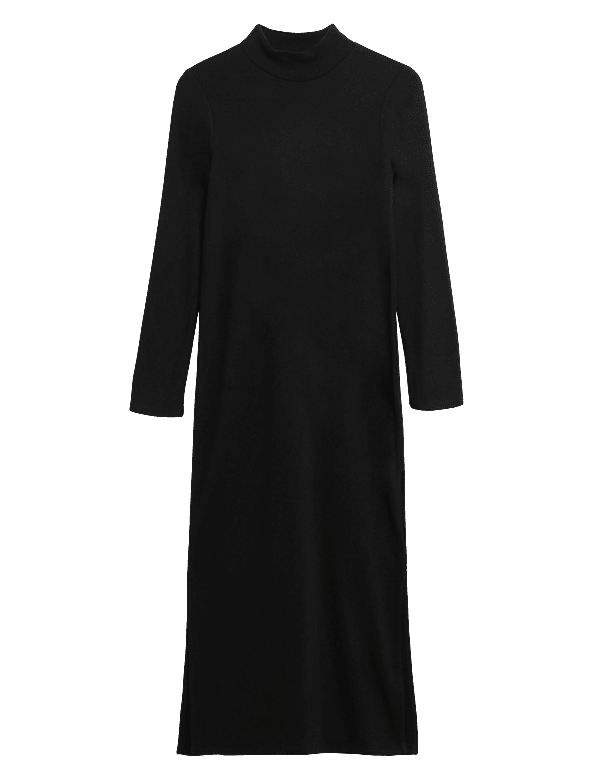 High Neck Midi Column Dress