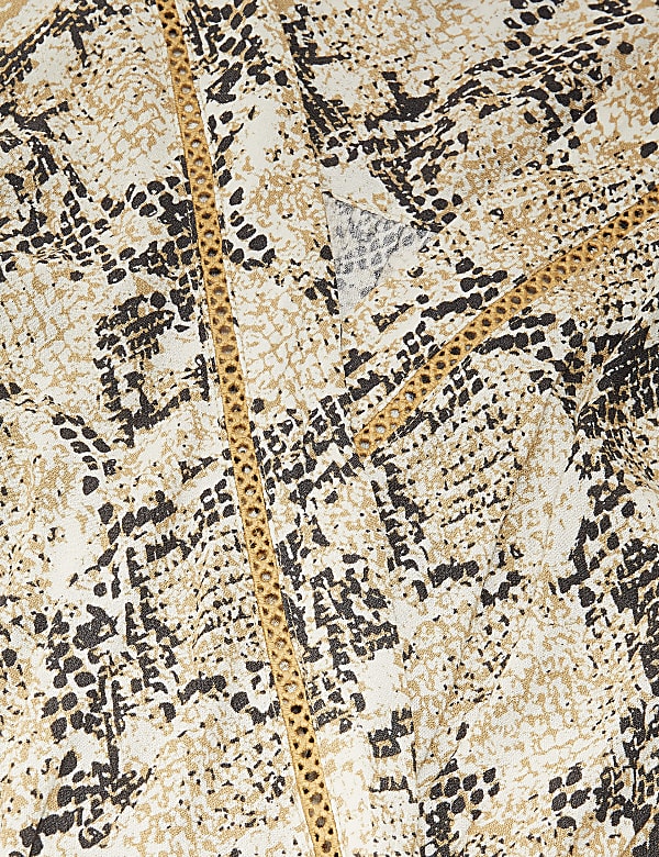 Animal Print Midi Tiered Wrap Dress