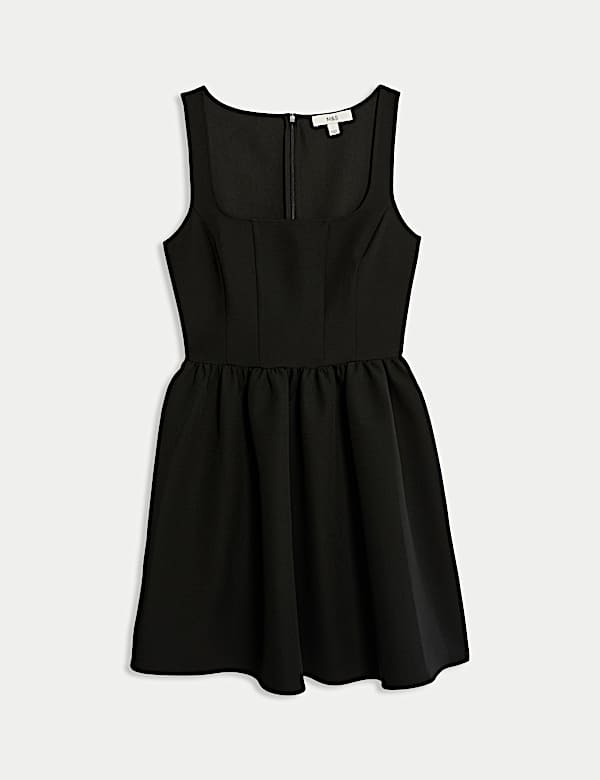 Square Neck Mini Waisted Dress - EE