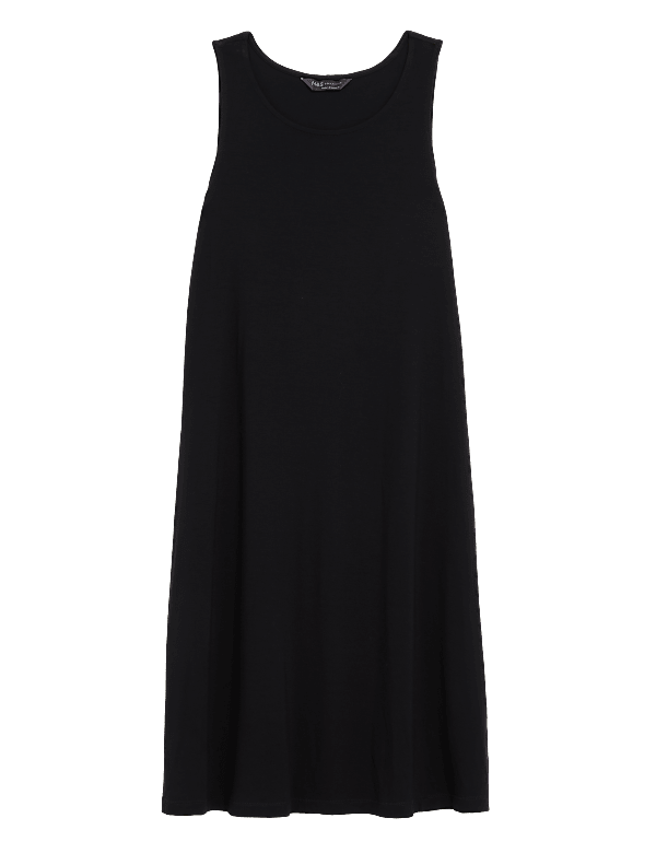 Jersey Round Neck Mini Skater Dress