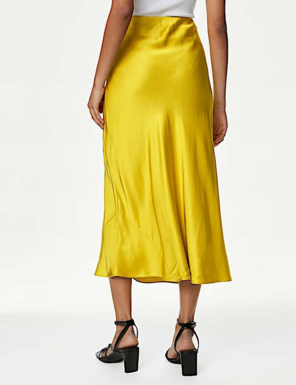 Satin Midaxi Slip Skirt