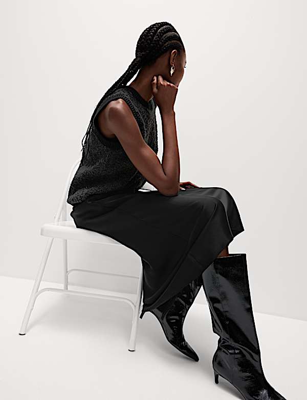 Satin Midaxi Slip Skirt