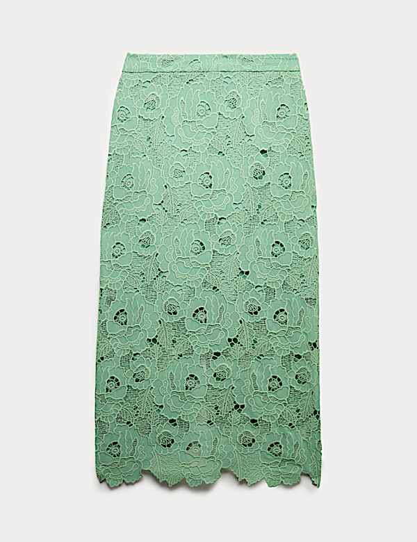 Rok Pensil Midi Detail Cutwork Renda - ID