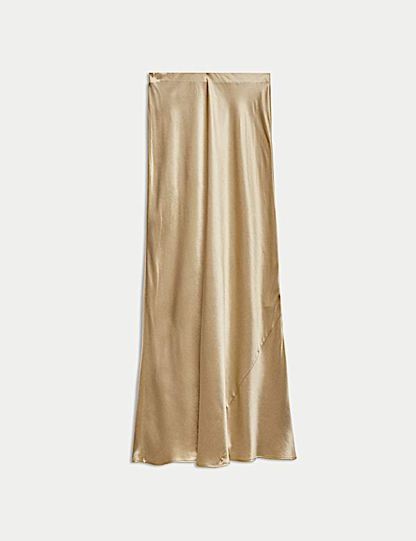 SATIN MAXI SLIP SKIRT
