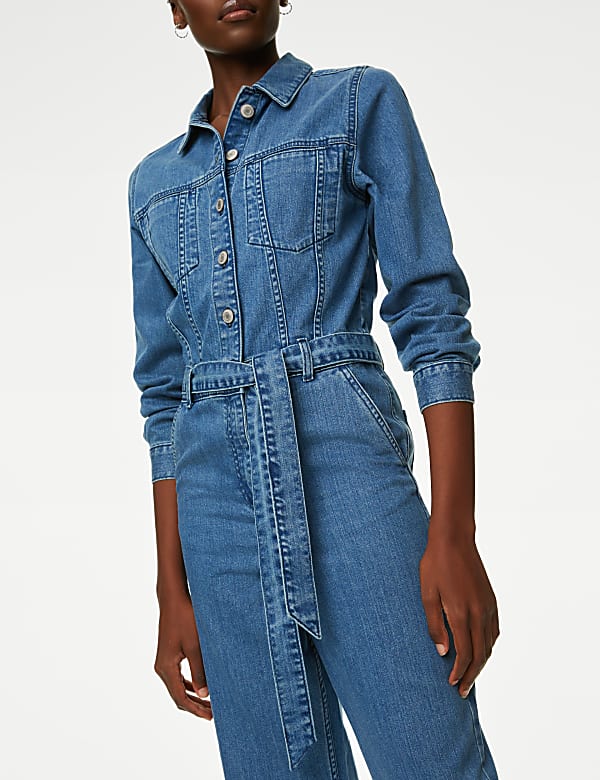 Denim Belted Jumpsuit - MX