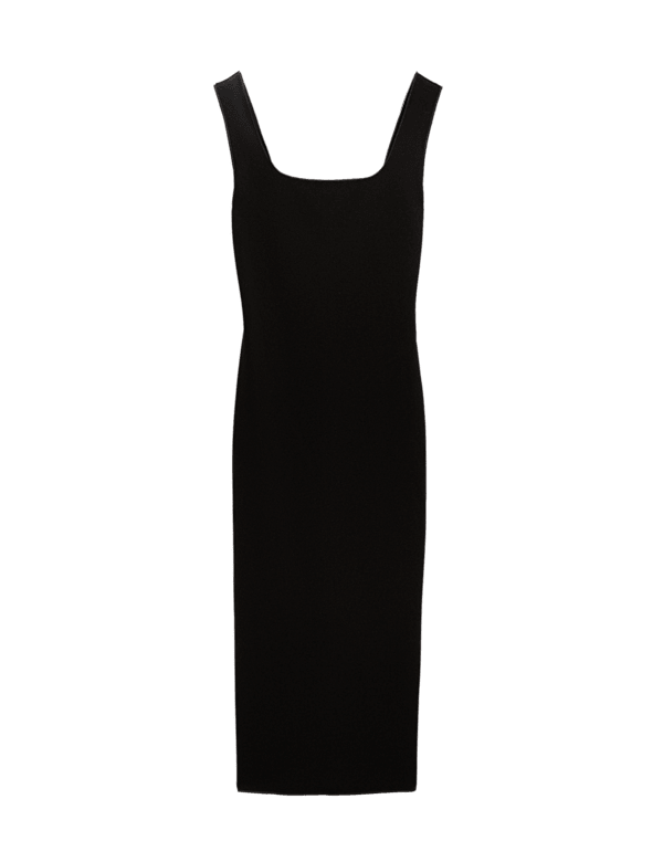 Jersey Square Neck Midi Bodycon Dress