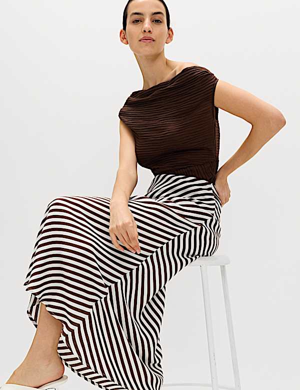 Printed Midi Slip Skirt