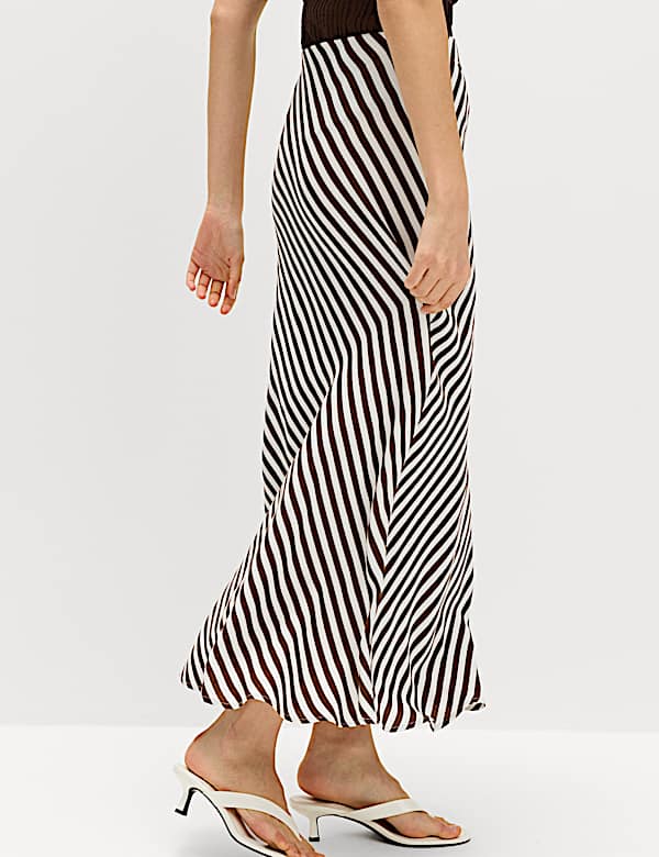 Printed Midi Slip Skirt - US
