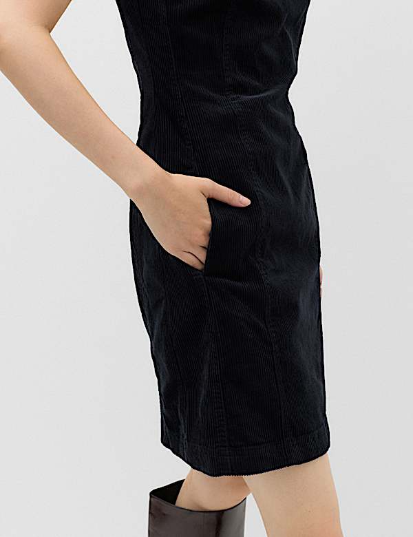 Cord Mini Shift Dress - AL