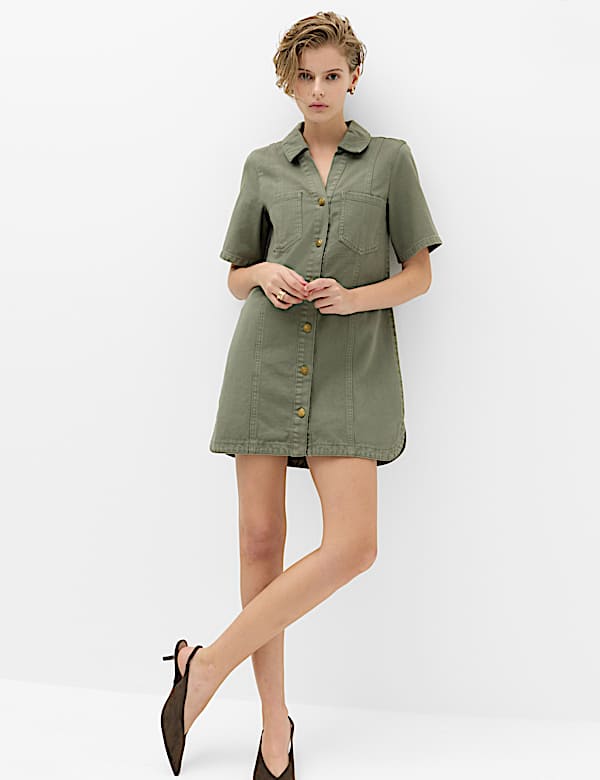 khaki green denim dress Mini Shirt | | Dresses spring summer one This classic mini Pink Off-Shoulder Bridesmaid Dress, Mini dress Color:RH2 | Ebony