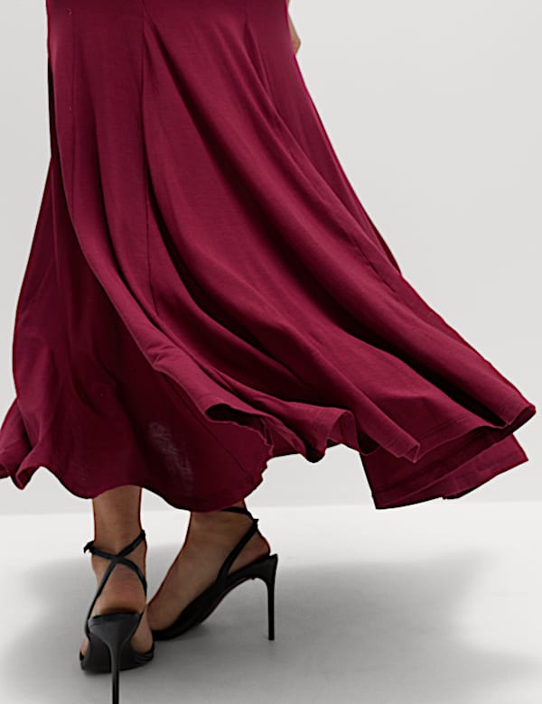 Jersey Halter Neck Midaxi Column Dress - HU