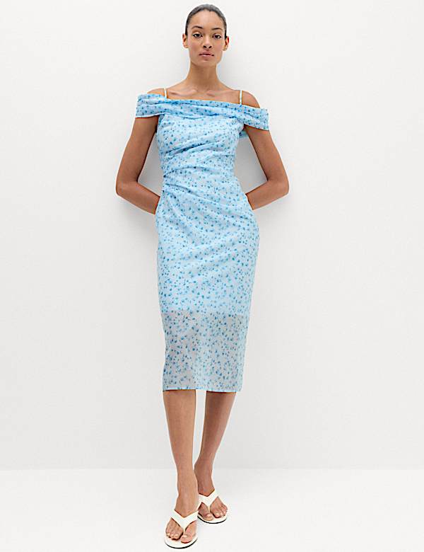 Lyocell Rich Floral Midi Dress - CA