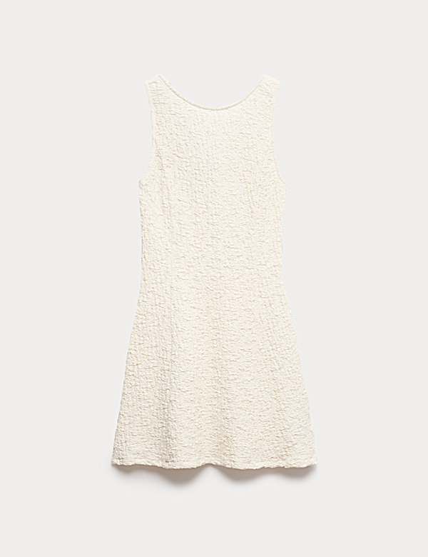Cotton Rich Textured Mini Column Dress - NL